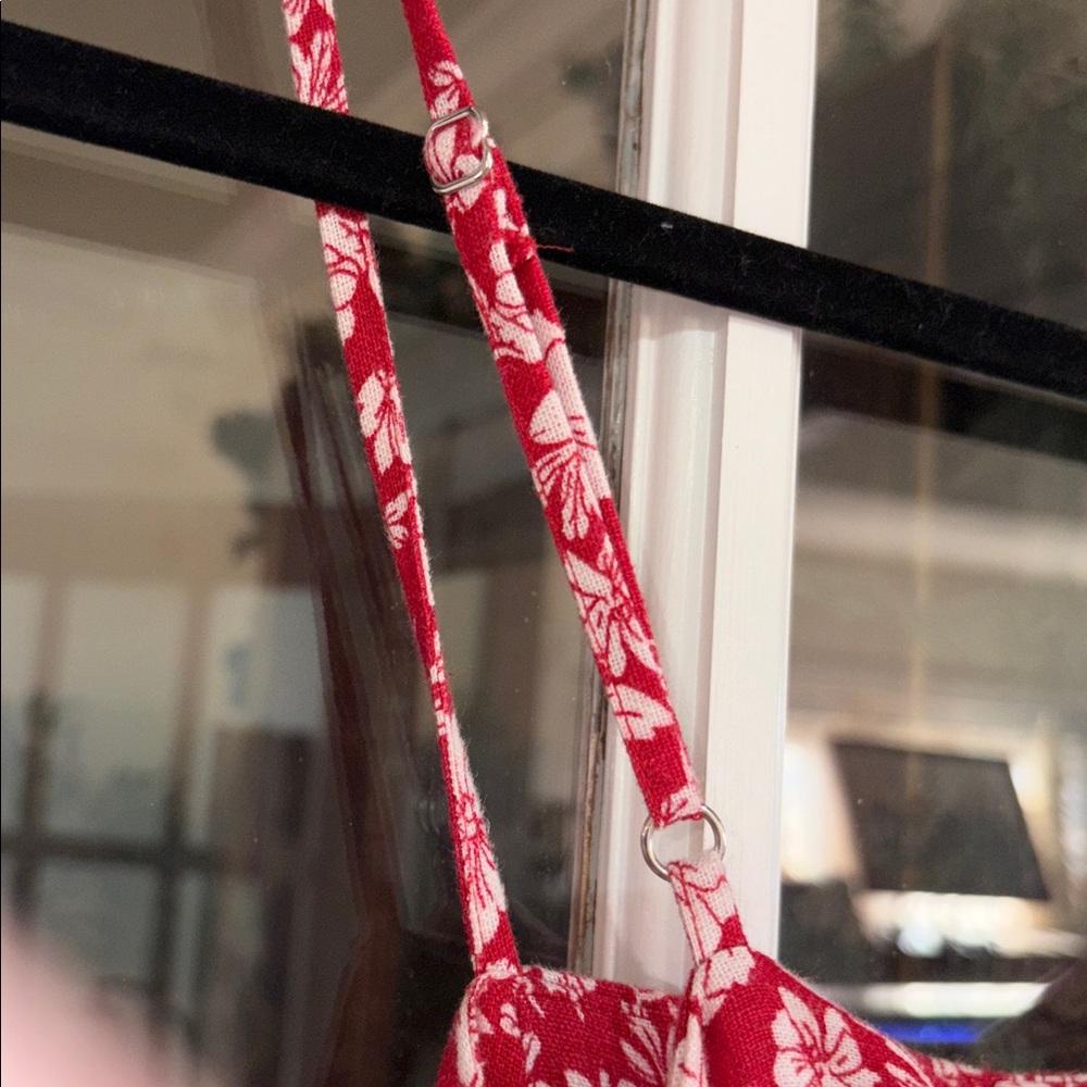 Universal Thread Dark Pink Floral Button-Front Su… - image 9